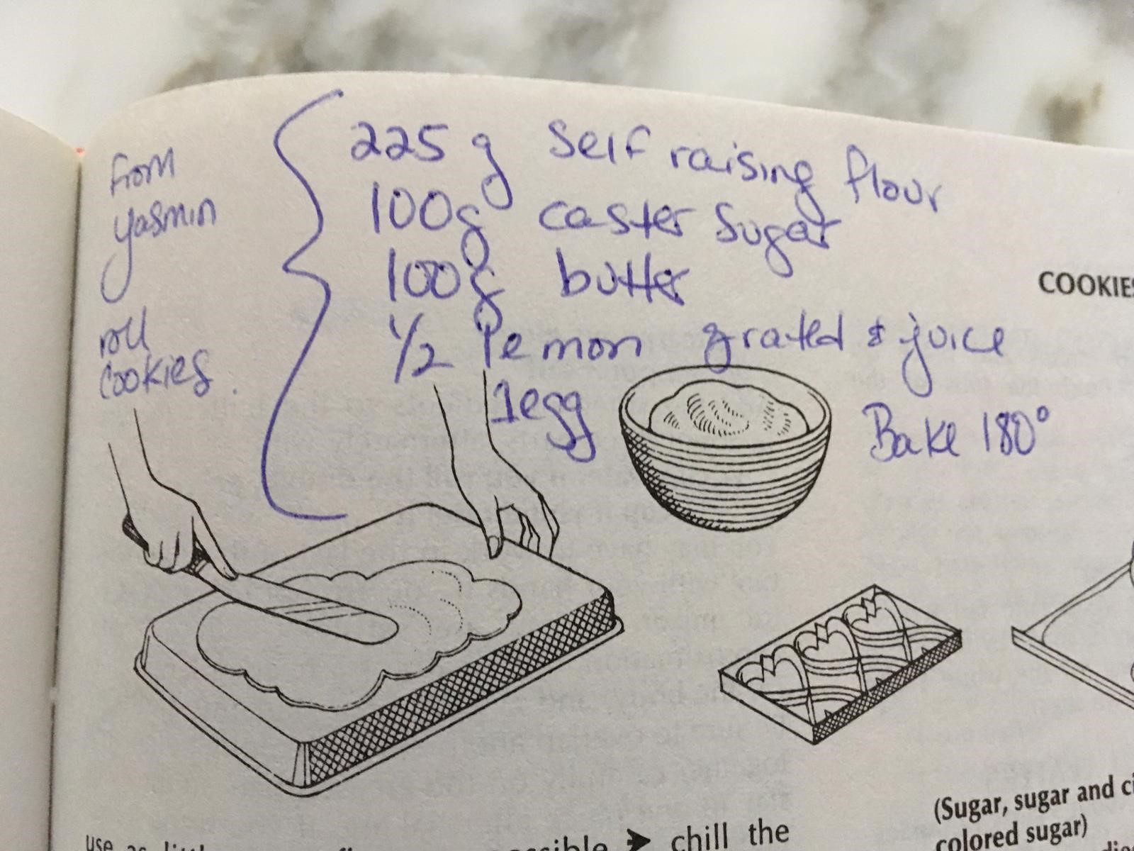 image of the above instructions in a recipe book